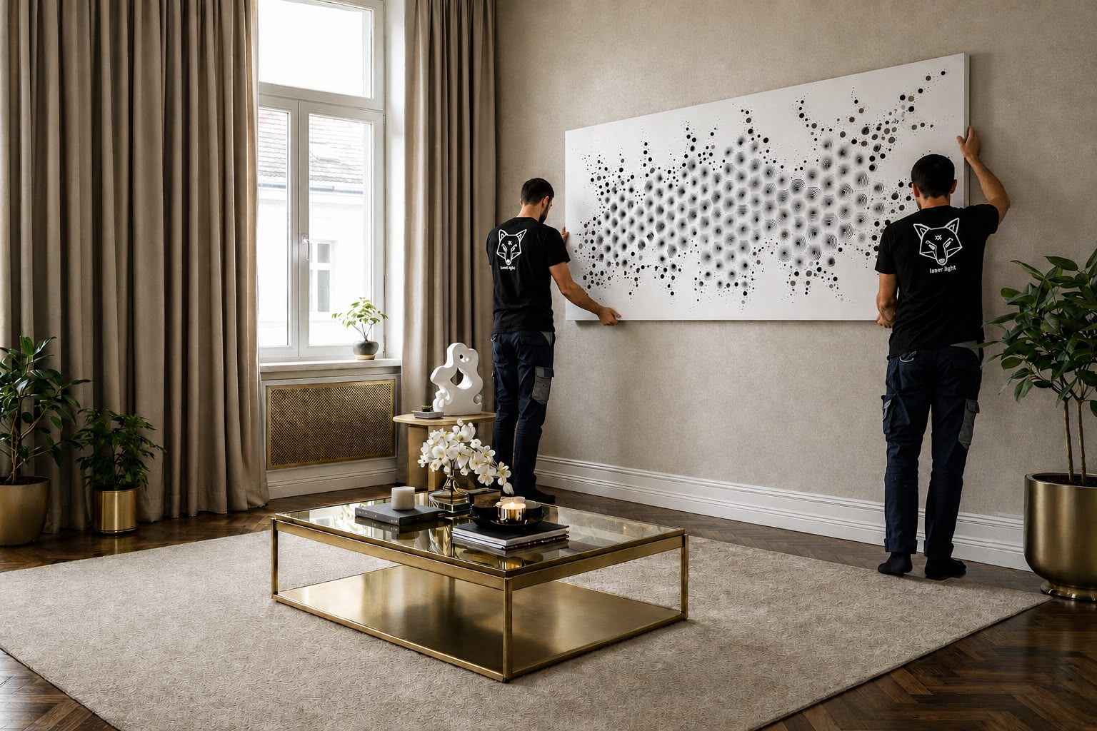 Installazione quadro luminoso Désian Art